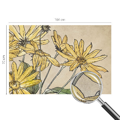 Nursery wall mural Watercolor flowers