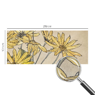 Nursery wall mural Watercolor flowers