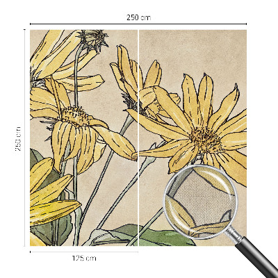 Nursery wall mural Watercolor flowers