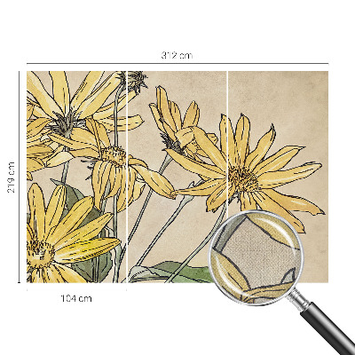 Nursery wall mural Watercolor flowers