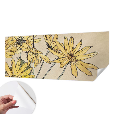 Nursery wall mural Watercolor flowers
