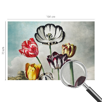 Children's wall mural Colorful tulips
