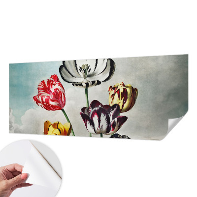 Children's wall mural Colorful tulips