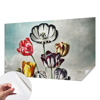 Children's wall mural Colorful tulips