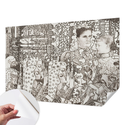 Baby room wall mural Floral portraits