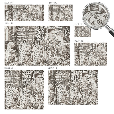 Baby room wall mural Floral portraits