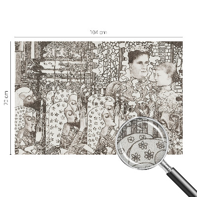 Baby room wall mural Floral portraits