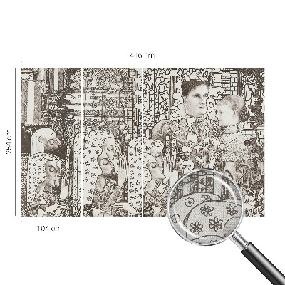 Baby room wall mural Floral portraits