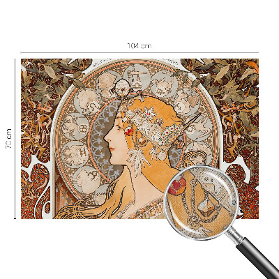 Peel and stick wallpaper mural with a zodiac-inspired elegant design