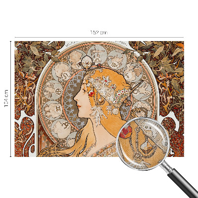 Peel and stick wallpaper mural with a zodiac-inspired elegant design