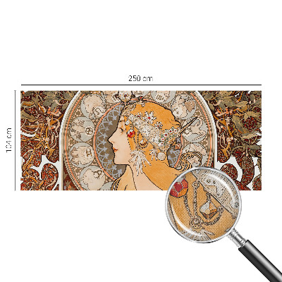 Peel and stick wallpaper mural with a zodiac-inspired elegant design