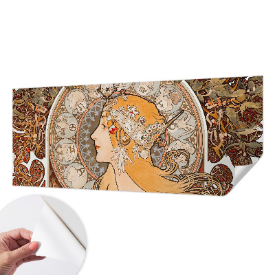 Peel and stick wallpaper mural with a zodiac-inspired elegant design