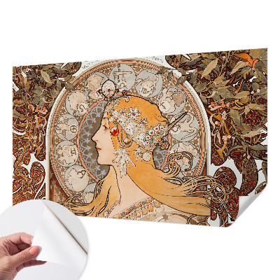 Peel and stick wallpaper mural with a zodiac-inspired elegant design