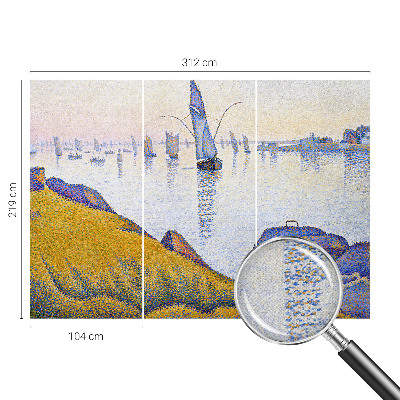 Self-adhesive photo wallpaper with a sail reflection design