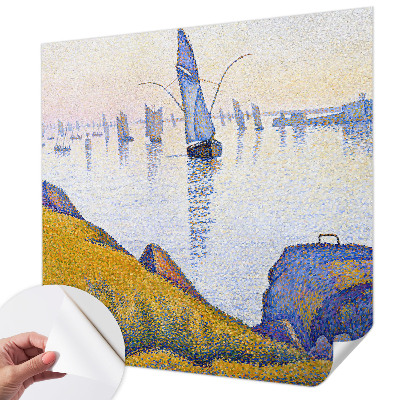 Self-adhesive photo wallpaper with a sail reflection design