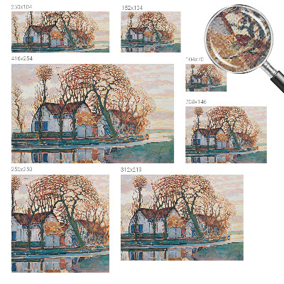 Removable wall mural featuring an idyllic landscape