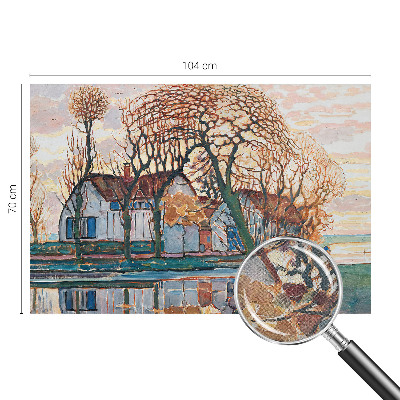 Removable wall mural featuring an idyllic landscape