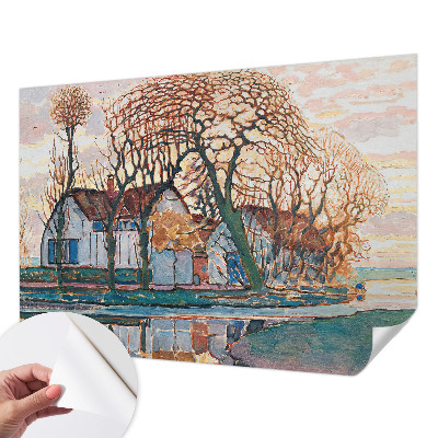 Removable wall mural wallpaper Idyllic landscape