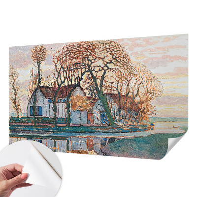 Removable wall mural wallpaper Idyllic landscape