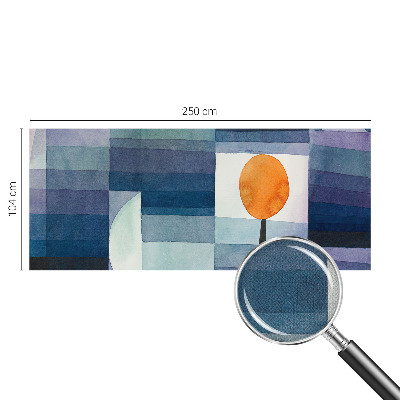 Stick-on wall mural with an abstract tree design