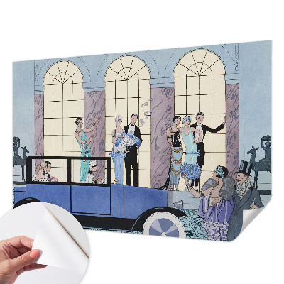 Removable wall mural with an Art Deco design