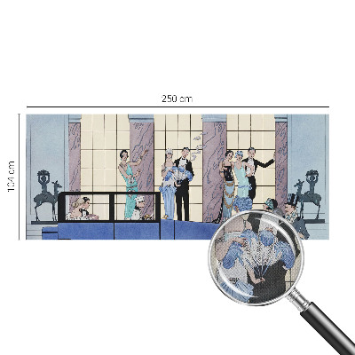 Removable wall mural with an Art Deco design