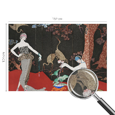 Peel and stick wall mural for living room featuring an elegant scene