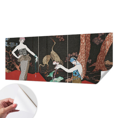 Peel and stick wall mural for living room featuring an elegant scene
