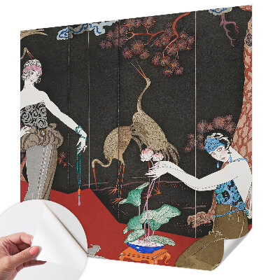 Peel and stick wall mural for living room featuring an elegant scene
