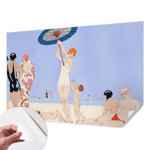 Peel and stick wall mural for bedroom Retro beach
