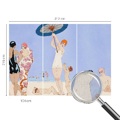 Peel and stick wall mural for bedroom Retro beach