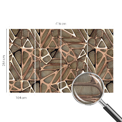 Peel and stick wall mural for kids' room with a geometric pattern