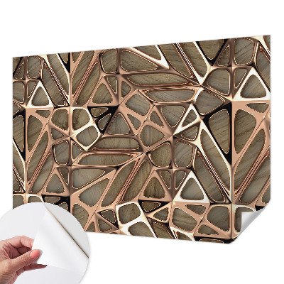 Peel and stick wall mural for kids' room with a geometric pattern