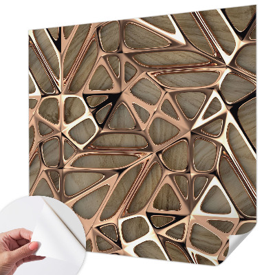 Peel and stick wall mural for kids' room with a geometric pattern