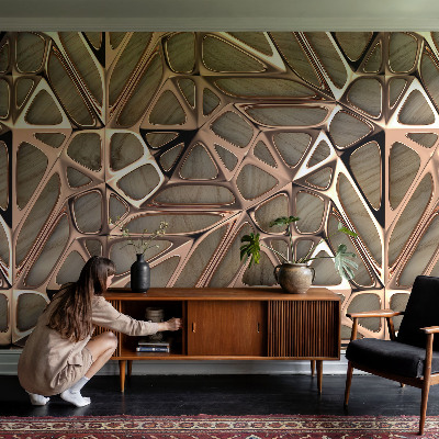 Peel and stick wall mural for kids' room with a geometric pattern