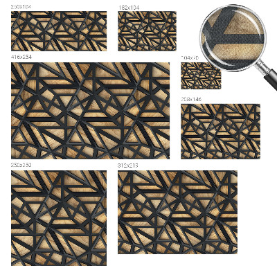 3D wall mural with a geometric connection design