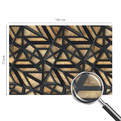 3D wall mural with a geometric connection design