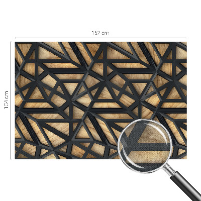 3D wall mural with a geometric connection design