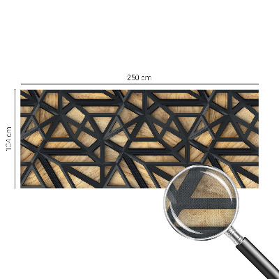 3D wall mural with a geometric connection design