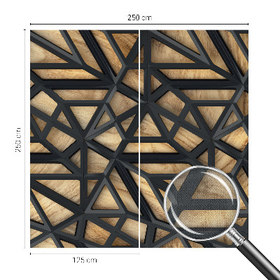 3D wall mural with a geometric connection design