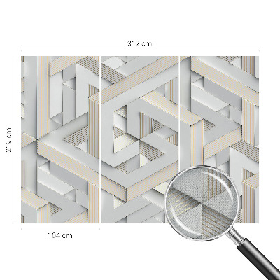 Nursery wall mural Illusory forms