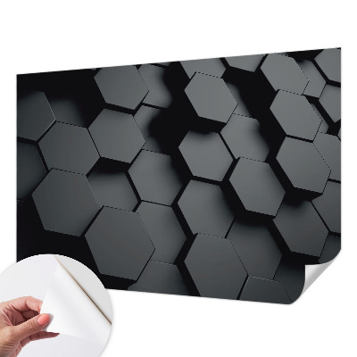 3D photo wallpaper mural 3D hexagons