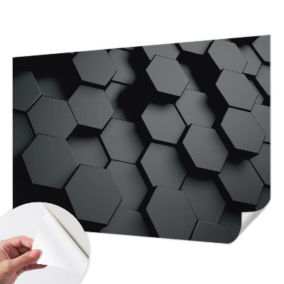 3D photo wallpaper mural 3D hexagons