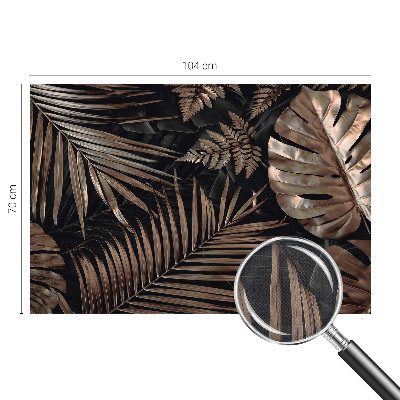 Children's wall mural with an exotic leaves design