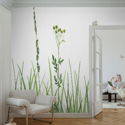 Self-adhesive photo wallpaper with a subtle floral design