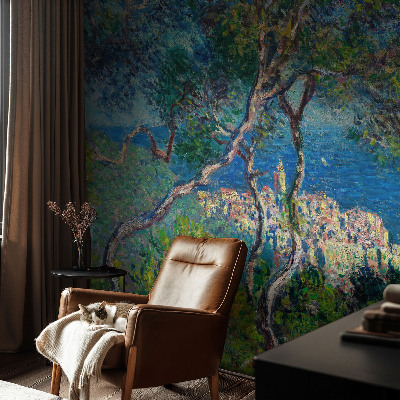 Removable wall mural wallpaper with Mediterranean views