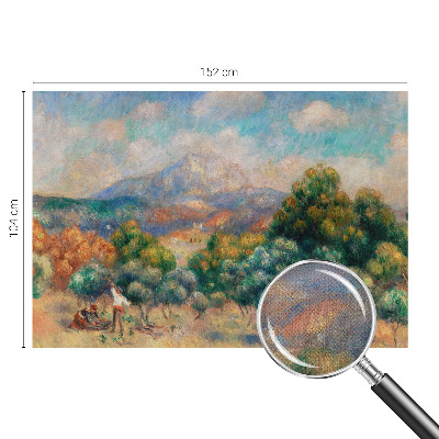 Peel and stick wall mural for bedroom featuring a mountain landscape