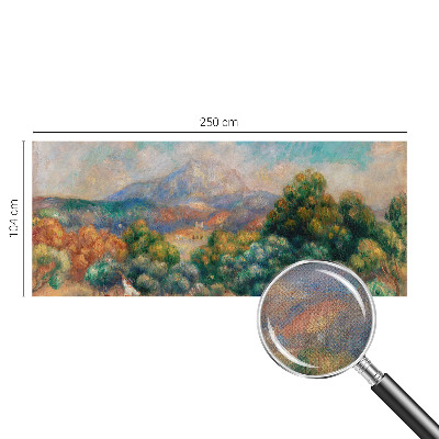 Peel and stick wall mural for bedroom featuring a mountain landscape