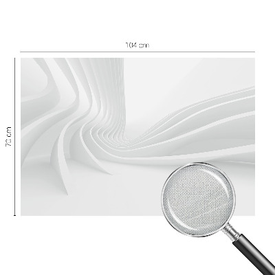 Removable wall mural with a fluid line design