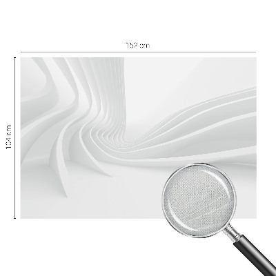 Removable wall mural with a fluid line design
